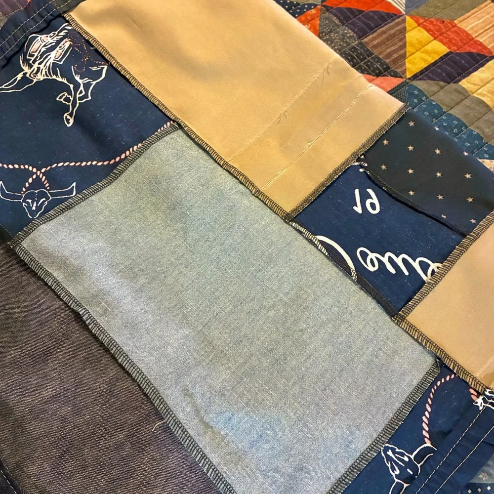 CUSTOM RRL/RL PATCHWORK SCARF (100% UPCYCLED RALPH LAUREN FABRICS)- 1 OF A KIND